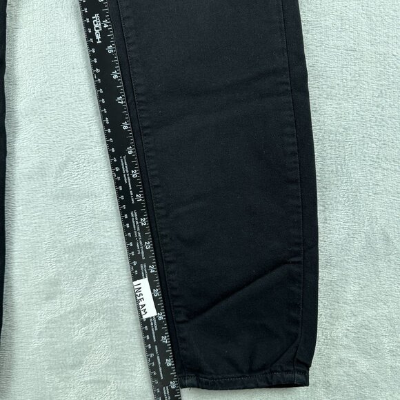 Paige Hoxton Ultra Skinny Jeans Womens Size 25 Mid Rise Dark Wash Black - Picture 9 of 12